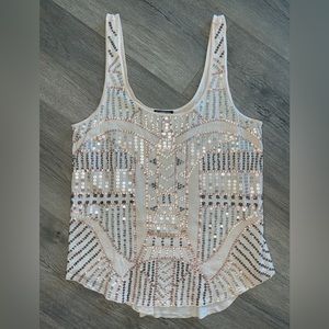 Express sequined tank top women’s small